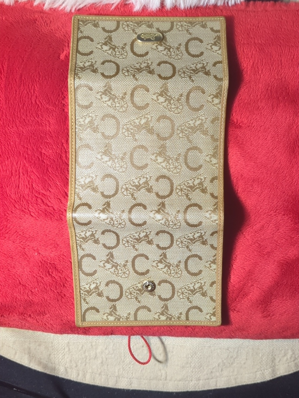 Vintage Celine Beige Brown Monogram Canvas Wallet $150 - Picture 5 of 13